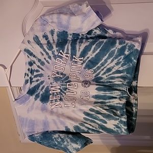 EUC Pink Tie Dyed Crop Top Small Petite